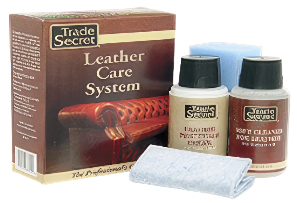 Real leather furniture being conditioned